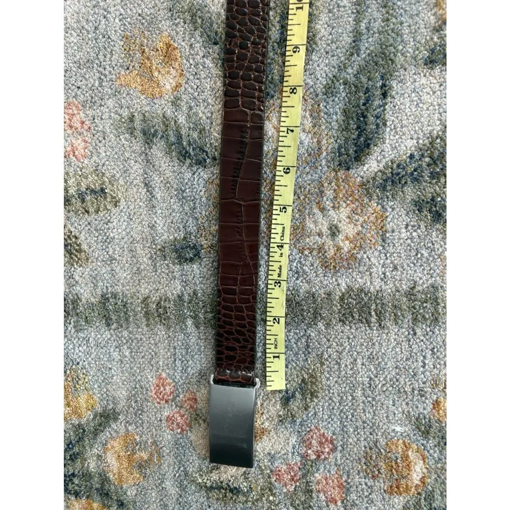 Banana Republic | Leather Textured Reptile Croc No Hole Ratchet belt XL